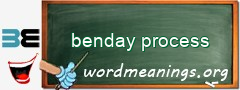 WordMeaning blackboard for benday process